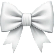 white shiny bow sticker