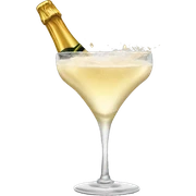 Jet champagne new years 2025 sticker