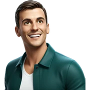 stylish male with confident smile sticker