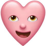 light pink heart sticker