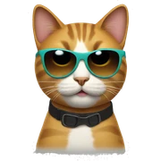 Cat with sunglasses sticker