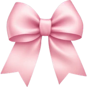 light pink ribbon bow sticker