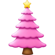 Pink Christmas tree  sticker