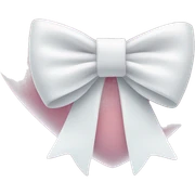 Pastel pink heart with white bow sticker