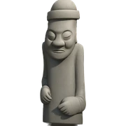 serene outdoor scene with statue sticker