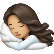 Brunette girl sleeping sticker