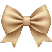 Beige bow sticker