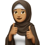 hijab brown thumbs up sticker