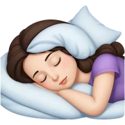 Brunette girl sleepin sticker