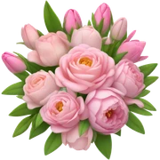 Pink flower bouquet  sticker