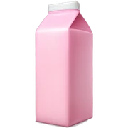 Realistic pink carton of milk. sticker
