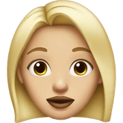 blonde girl with big lips sticker