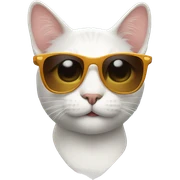 Cat with sunglasses sticker
