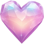 Pastel heart crystal  sticker