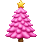 pink Christmas tree sticker