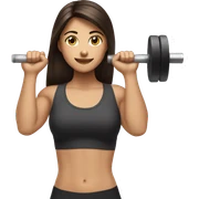 brunette girl lifting weights sticker