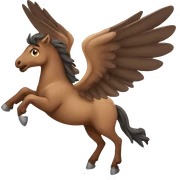 Brown Pegasus  sticker