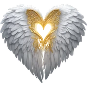 heart with angel wings sticker