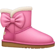 Pink UGG with a bow sticker
