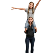 girls having fun indoors sticker