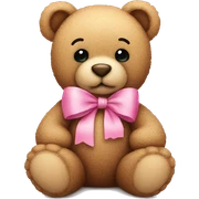 teddy with pink bow sticker