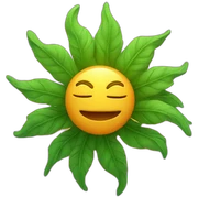 Stoned sun sticker