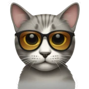 Cat with sunglasses sticker