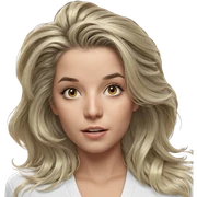 blonde girl portrait staring back sticker