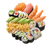 pasta with sushi sticker