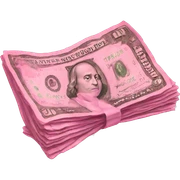 Pink money sticker