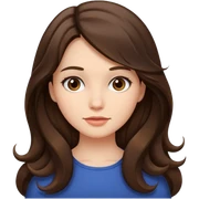 girl brunette long slightly wavy hair  sticker