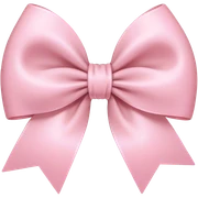 light pink bow on light pink bow sticker