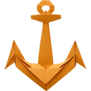 origami anchor sticker