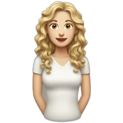 white woman with wavy hair sticker