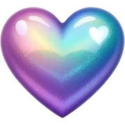 glittery heart sticker