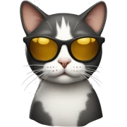 Cat with sunglasses sticker