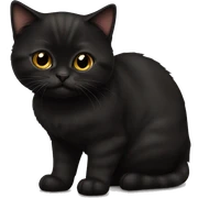 Black munchkin cat sticker