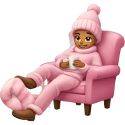 Cozy pink Christmas  sticker