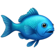 Blue fish sticker