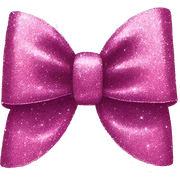 Glitter bow sticker