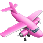 Pink plane sticker