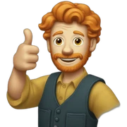 ginger van gough thumbs up sticker