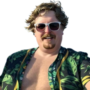 bearded boy in hawaiian shirt sticker