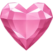 Pink diamond heart  sticker
