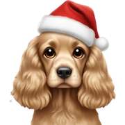 cute cocker spaniel christmas  sticker