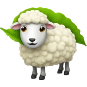 Leaf sheep sticker