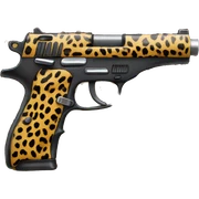 cheetah print gun  sticker
