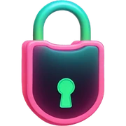 Neon lock sticker