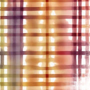 Watercolor card fall color plaid sticker