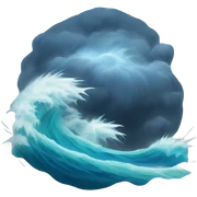 ocean and storm sticker